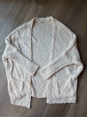 Umgee Cream Bouclé Open-Front Cardigan
